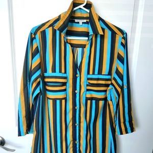 Women's Mileage Striped blouse Sz 1X